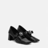 Gianni Ribbon lakpumps med blokhæl 55 mm