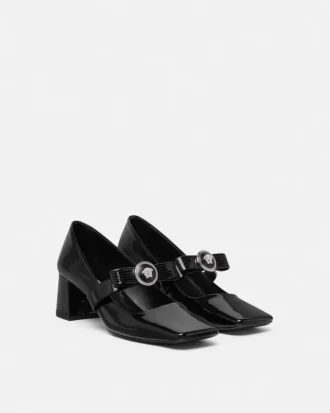 Gianni Ribbon lakpumps med blokhæl 55 mm