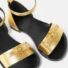 Gianni Ribbon Metallic børnesandaler