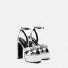Gianni Ribbon Metallic sandaler 140 mm