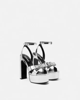 Gianni Ribbon Metallic sandaler 140 mm
