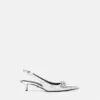 Gianni Ribbon Metallic Slingbacks 45 mm