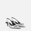 Gianni Ribbon Metallic Slingbacks 45 mm