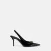 Gianni Ribbon Patent Slingbacks 85 mm