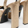 Gianni Ribbon-pyntede satinsandaler 140 mm