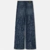 Glitter Logomania Wide-Leg Jeans