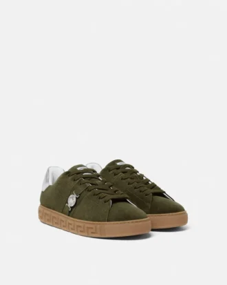 Greca-smykkede sneakers i ruskind
