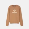 Intarsia-strikket sweater i kashmir