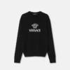 Intarsia-strikket sweater i kashmir