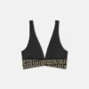 Jacquard-bikinitop med trekantede skulderstropper