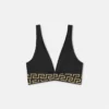 Jacquard-bikinitop med trekantede skulderstropper