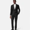 Jacquard-blazer i uldblanding