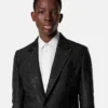 Jacquard-blazer i uldblanding