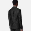 Jacquard-blazer i uldblanding