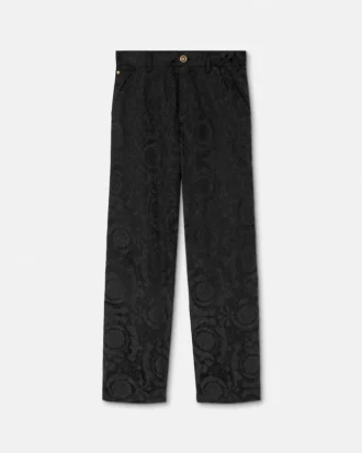 Jacquard-bomuldsbukser