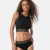 Jacquard-bomuldsjersey-crop-top
