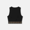 Jacquard-bomuldsjersey-crop-top