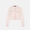 Jacquard mohairstrikket cardigan