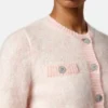Jacquard mohairstrikket cardigan