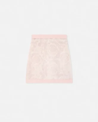 Jacquard mohairstrikket miniskørt