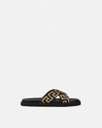 Jacquard Nappa sandaler