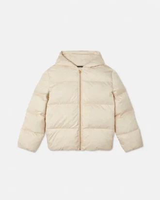 Jacquard nylon pufferjakke til børn