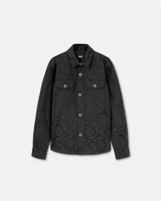 Jacquard-overskjorte i bomuld