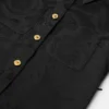 Jacquard-satinkjole med plisseret skjortekrave til børn