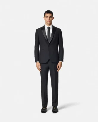 Jacquard-skjorte i bomulds-poplin