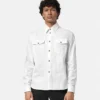 Jacquard-skjorte i bomulds-poplin