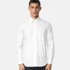 Jacquard-skjorte i bomulds-poplin