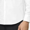 Jacquard-skjorte i bomulds-poplin