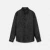 Jacquard-skjorte i silke-blanding