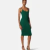 Jacquard Stretch Viscose Fitted Knit Mini Dress