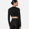 Jacquard-strikket kort cardigan i stretchviskose