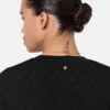 Jacquard-strikket T-shirt i stretchviskose