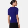 Jacquard-strikket T-shirt i stretchviskose