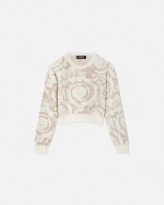 Jacquard-sweater i viskose-blanding til børn
