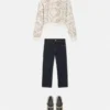 Jacquard-sweater i viskose-blanding til børn