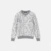 Jacquardstrikket sweater i bomuldsblanding til børn