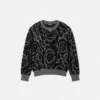 Jacquardstrikket sweater i bomuldsblanding til børn