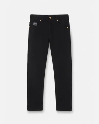 Jeans med broderet logo