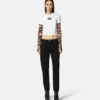 Jeans med broderet logo