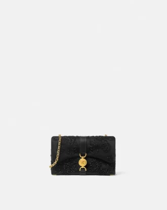 Kleio broderet mini-taske i satin