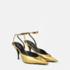 La Medusa Metallic Slingback Pumps 85 mm