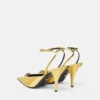 La Medusa Metallic Slingback Pumps 85 mm