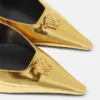 La Medusa Metallic Slingback Pumps 85 mm