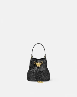 La Medusa mini-bucketbag med satin og dekorationer
