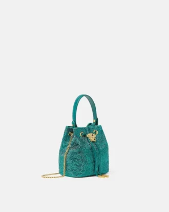 La Medusa mini-bucketbag med satin og dekorationer