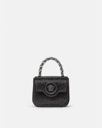 La Medusa mini-taske i satin med dekorationer